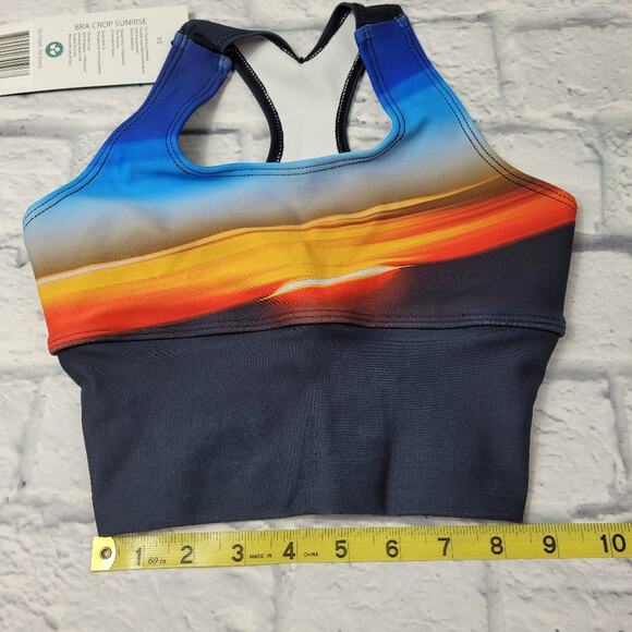 Soulgani Lux Low-Impact Crop Sunrise Print Sports Bra size XS - Picture 7 of 12